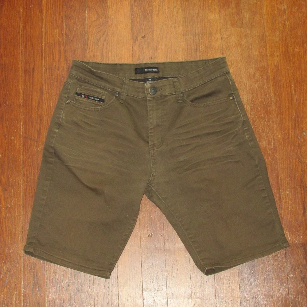 Fried Denim Olive Green Men's 32 Denim Shorts